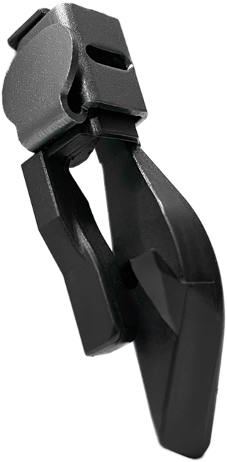 A closeup image of a ZippGuard zipper locking device
